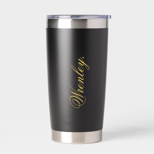 Eye Catching Stylish Custom Name Insulated Tumbler (Left)
