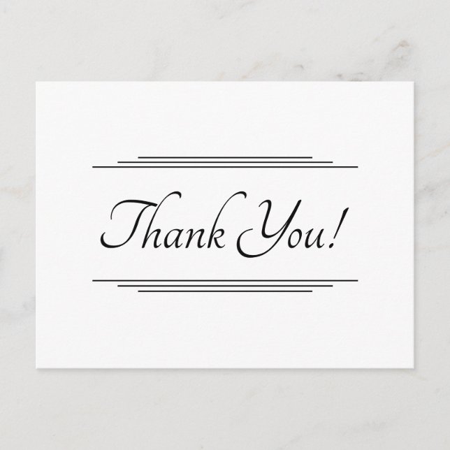 Eye-Catching "Thank You!" Postcard (Front)