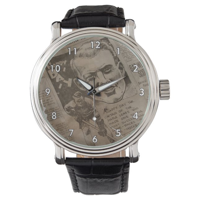 Eye Catching Very Old Newspaper Watch (Front)