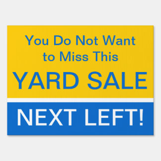 Eye Catching Yard Sale Directions Sign