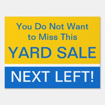 Eye Catching Yard Sale Directions Sign by VillageDesign at Zazzle