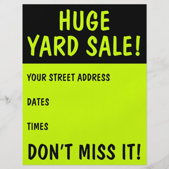 EyeCatching Yard Sale Flyers