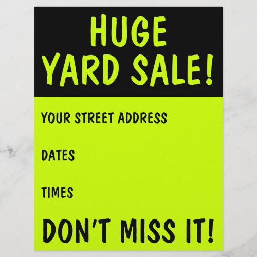 Eye_Catching Yard Sale Flyers