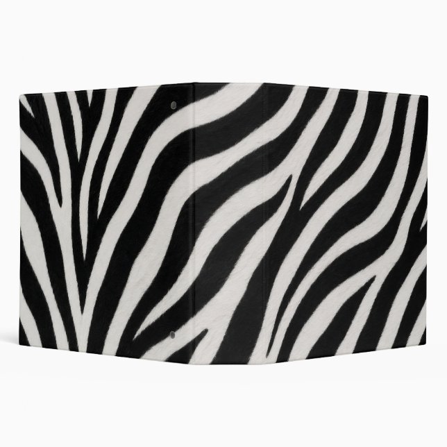 Eye Catching Zebra Pattern Elegant Stylish 3 Ring Binder (Background)