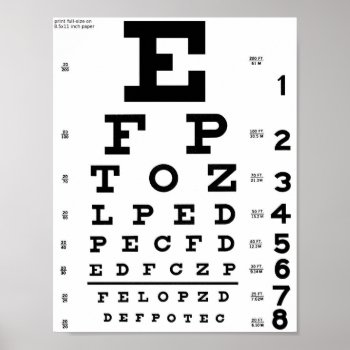 Eye Chart by jetglo at Zazzle