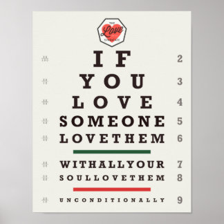 Eye Chart (11 x 14) Poster