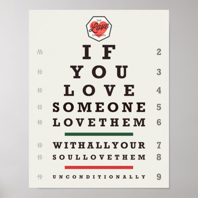 Eye Chart (11 x 14) Poster (Front)
