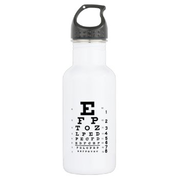 Eye Chart 16 Oz. Stainless Steel Water Bottle by pmcustomgifts at Zazzle