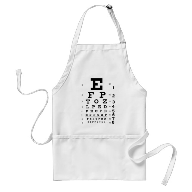 Eye Chart Adult Apron (Front)