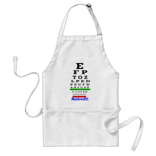 Eye Chart Apron Retirement Gift