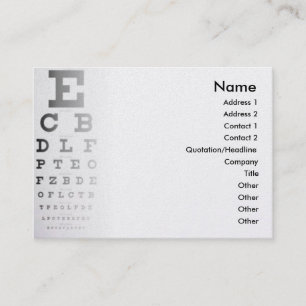 Eye Chart Business Card