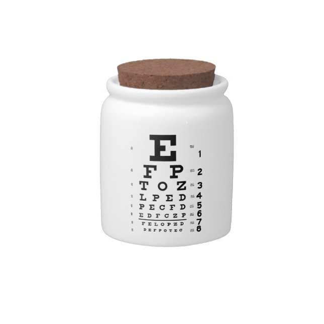 Eye Chart Candy Jar (Front)