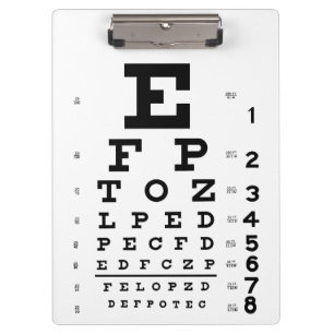 Eye Chart Clipboard