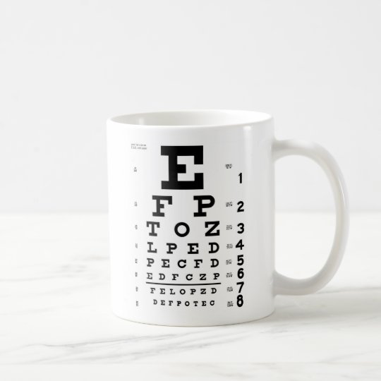 Eye Chart Coffee Mug | Zazzle.com