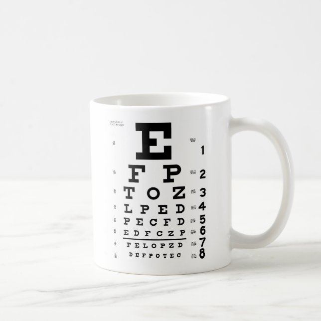 Eye Chart Coffee Mug (Right)