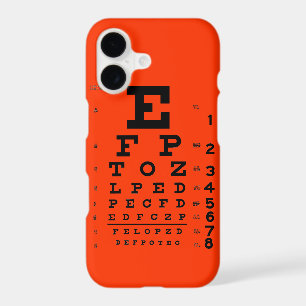 Eye Chart Customizable background color phone case