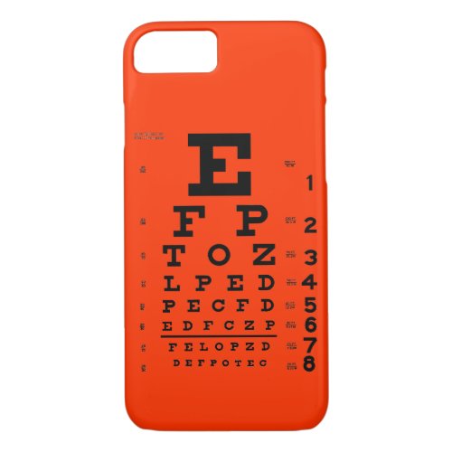 Eye Chart Customizable background color phone case