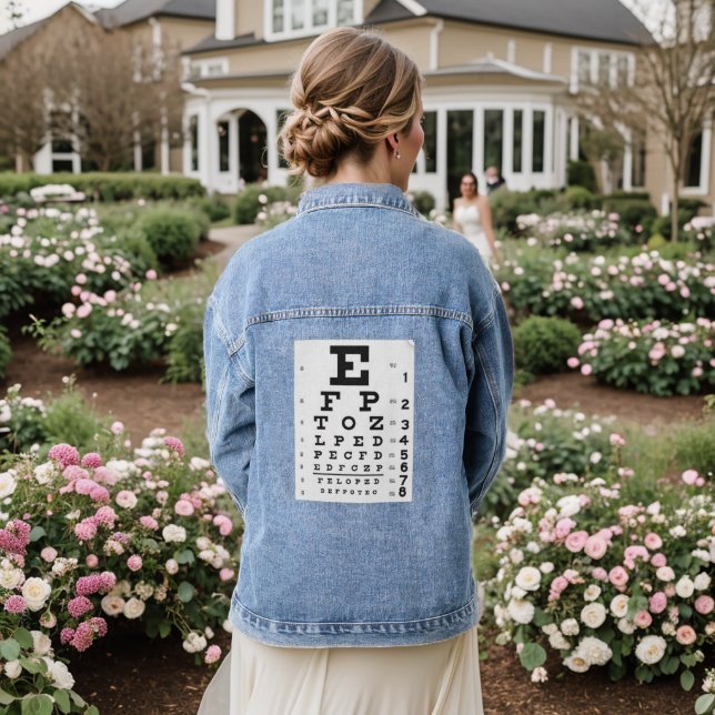 Eye Chart denim jeans jacket (Wedding Back)