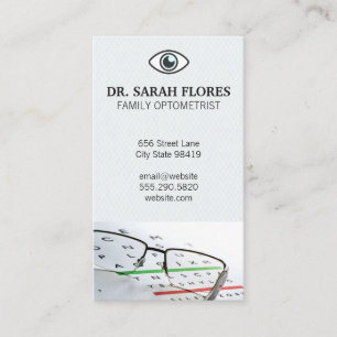 Eye Chart Exam   Eye Icon Business Card