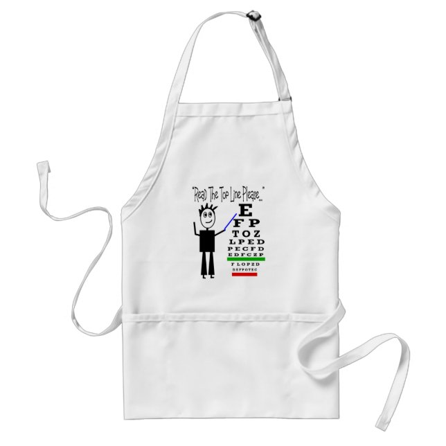 Eye Chart Eye Doctor Design Gifts Adult Apron (Front)