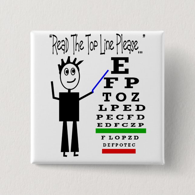 Eye Chart Eye Doctor Design Gifts Button (Front)
