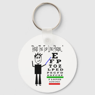 Eye Chart Eye Doctor Design Gifts Keychain