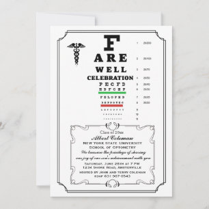 Eye Chart Farewell Invitation