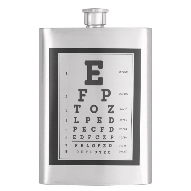 "Eye Chart" Flask (Front)