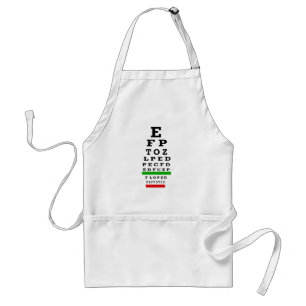 EYE CHART Gifts Adult Apron