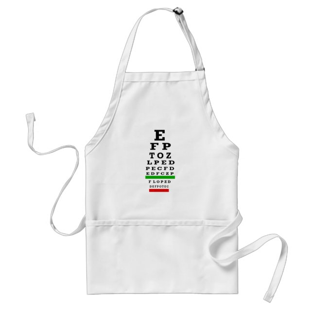 EYE CHART Gifts Adult Apron (Front)