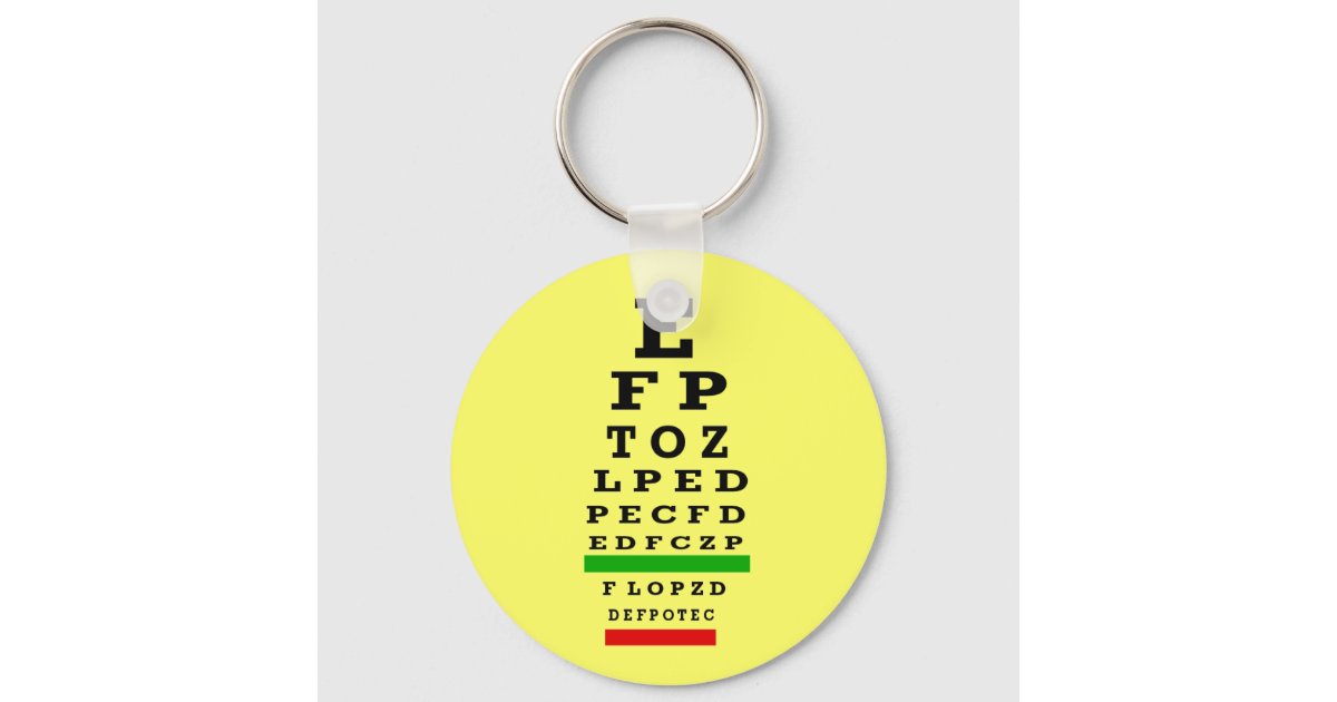 EYE CHART Gifts Keychain Zazzle