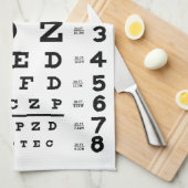 Eye Chart Kitchen Towel (Quarter Fold)