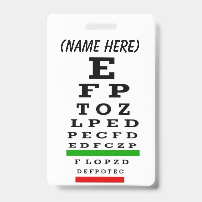 Eye Chart   Magnet Badge (Front)