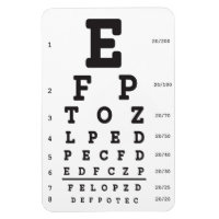 Eye Chart Magnet optometry optical