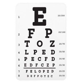 Eye Chart Magnet optometry optical
