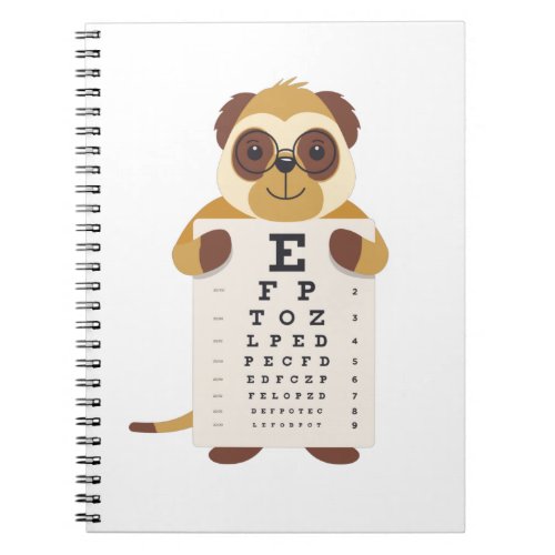 Eye chart meerkat notebook