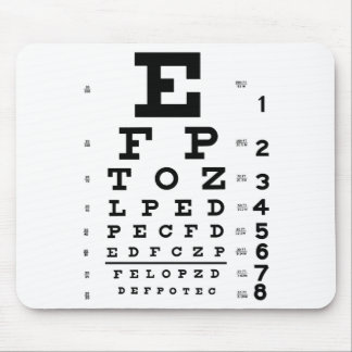 Eye Chart Mouse Pad