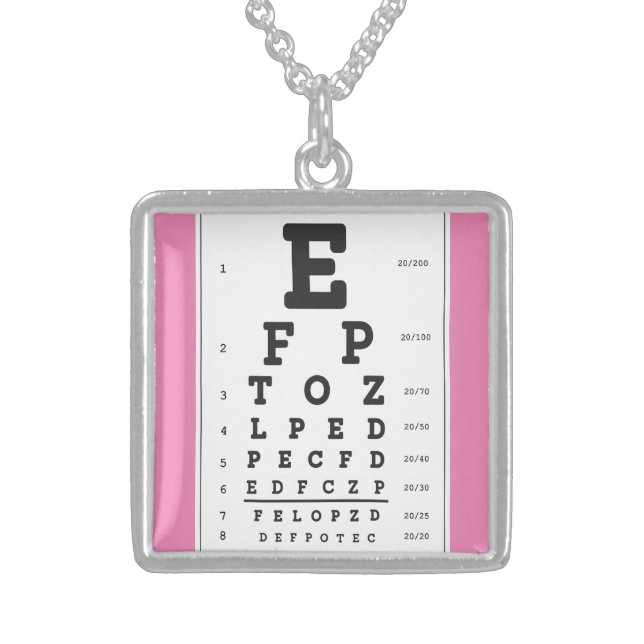 Eye Chart Necklace (Front)