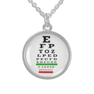 Eye Chart Necklace or Pendant