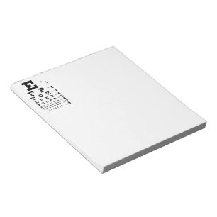 Eye Chart Notepad