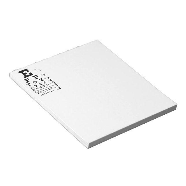 Eye Chart Notepad (Angled)