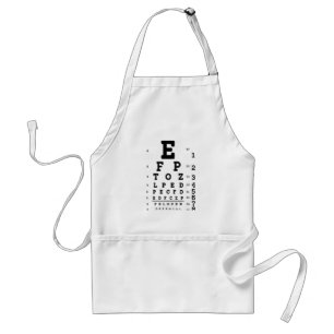 Eye Chart Optometrist Adult Apron