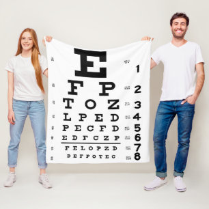 Eye Chart Optometrist blanket