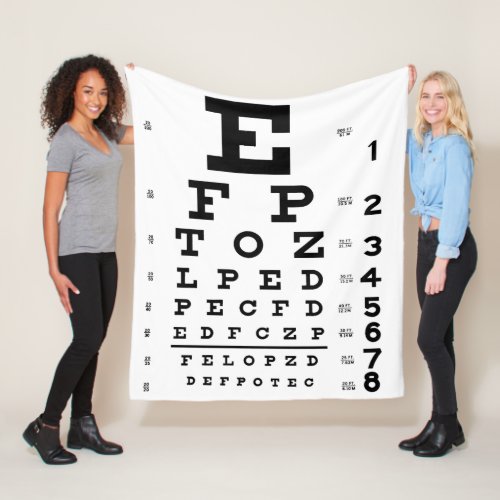 Eye Chart Optometrist blanket