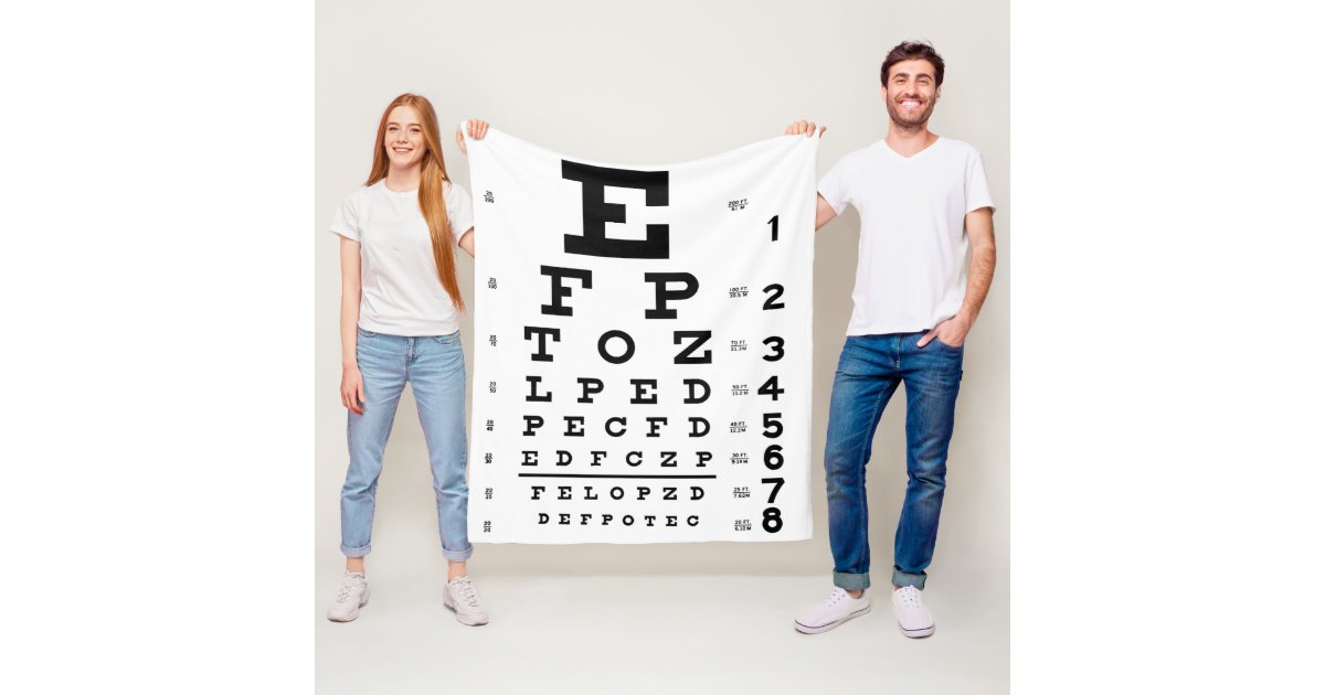 Eye Chart Optometrist blanket Zazzle