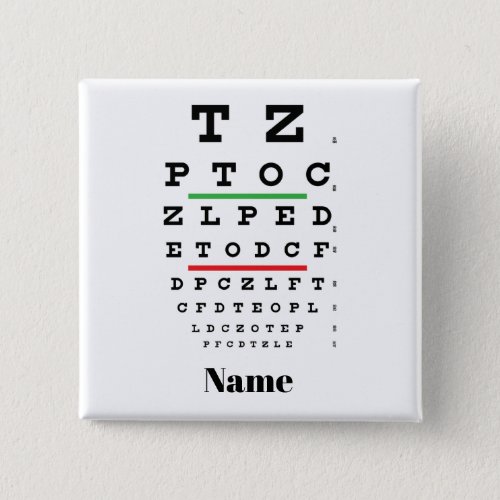 Eye Chart Optometrist Name Button