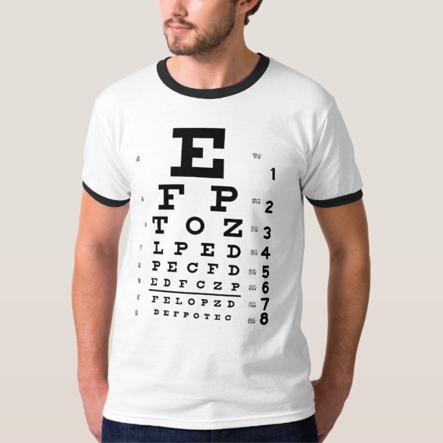 Eye Chart Optometrist T-shirt (Front)