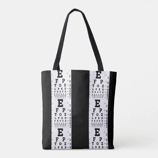 Eye Chart Optometrist Tote Bag (Back)