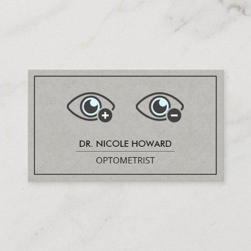 Eye Chart  Phoropter Equipment Business Card