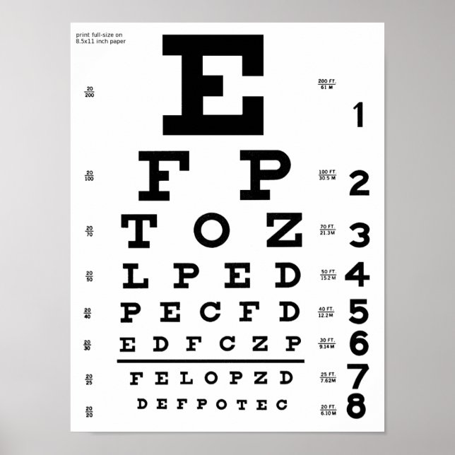 Eye Chart Print (Front)